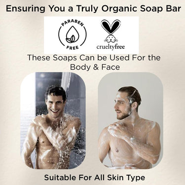 Mancode Luxury Soap Gift Set For Men Pack With 5 unique Soap Bars | Tea Tree, Sandalwood, Oudh, Activated Charcoal & Menthol | Daily Bathing Bar Soap For Men For All Skin Types. (Pack of 5) 625g